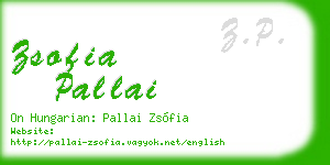 zsofia pallai business card